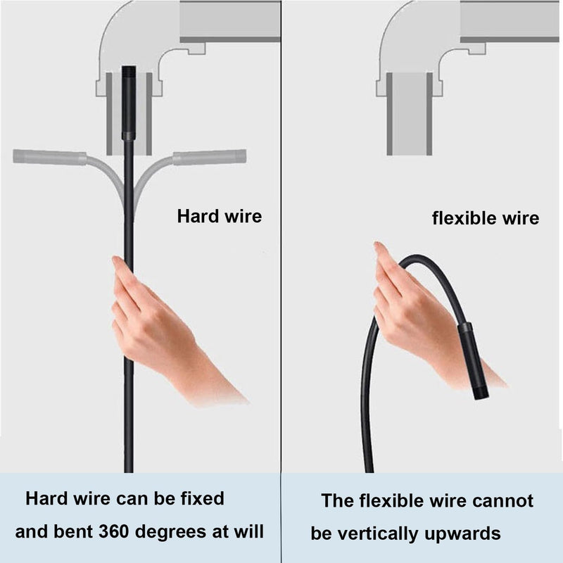[Australia - AusPower] - Endoscope Camera with Light, 1920P HD Borescope with 8 Adjustable LED Lights, Endoscope with 16.4ft Semi-Rigid Snake Cable, 8mm IP67 Waterproof Inspection Camera,Supports iOS System, Not for Android 
