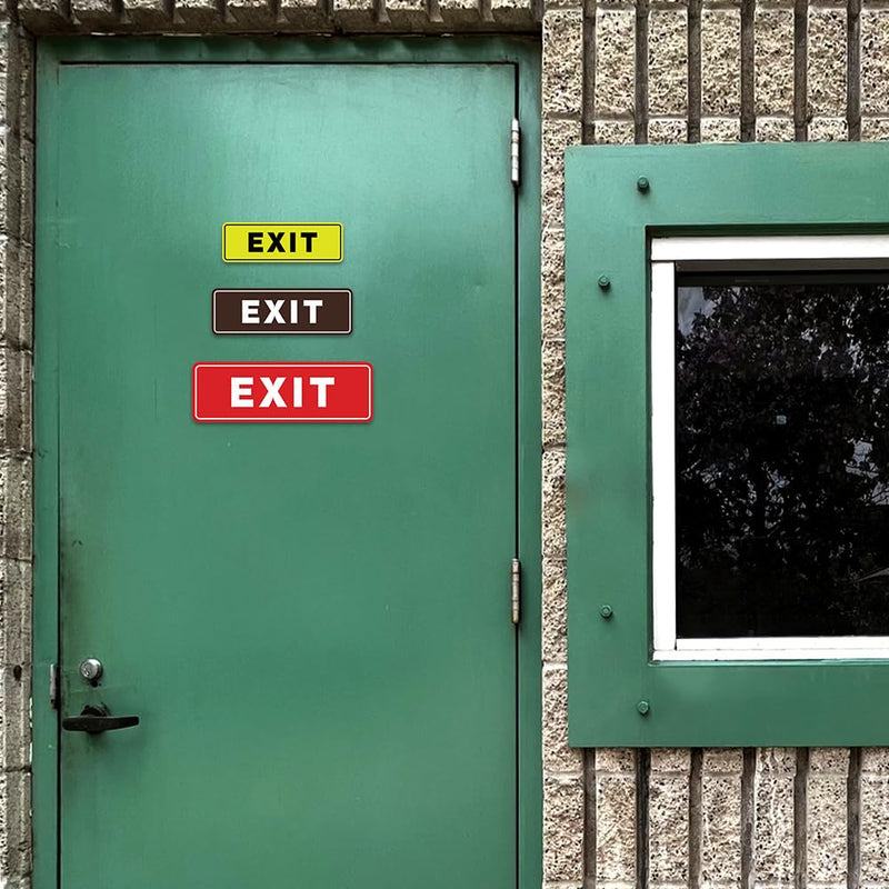 [Australia - AusPower] - Standard Exit Wall or Door Sign | Durable Plastic and Easy Installation | Double-Sided Foam Adhesive Tape -Red - Small (1 Pack) 2 x 6" - Small (1 Pack) Red 