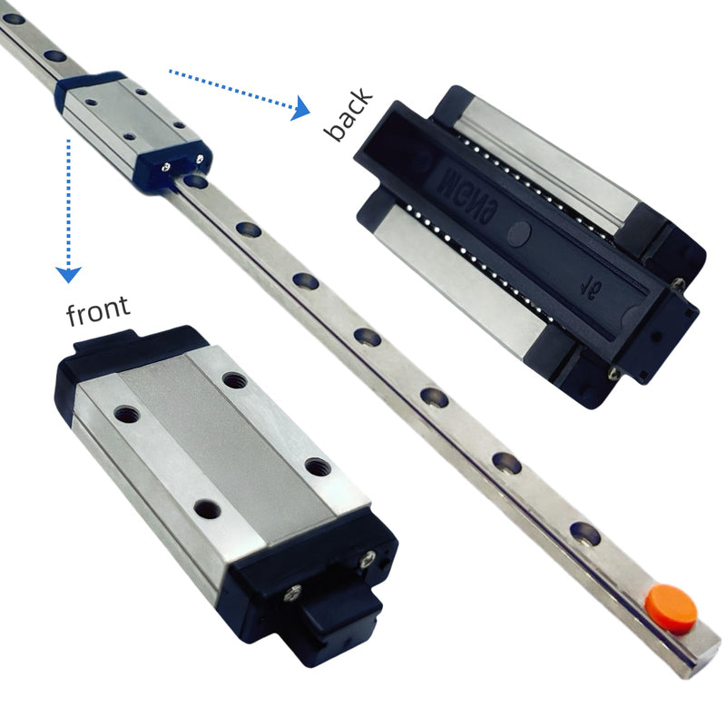 [Australia - AusPower] - 2PCS MGN9H mini Linear Guide Rail, 400mm Linear Sliding Guide Rail with MGN9H Sliding Block, Suitable for 3D Printers and CNC Machines, Medical Equipment, Automation Equipment, etc 4 2pcs MGN9H+2pcs 400mm Linear Guide Rail 