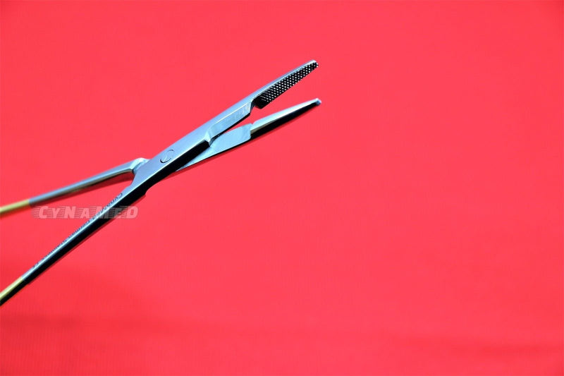 [Australia - AusPower] - Dental Instrument Olsen Hegar Needle Holder Premium German with Gold Rings Serrated 6.5" 16.5cm 1 Piece Cynamed 