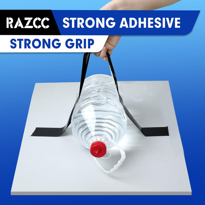 RAZCC Duct Tape, 12 Rolls Black Duct Tape,Heavy Duty, Flexible, No Residue, All-Weather and Tear by Hand, 30 Yard x 2 Inch Per Roll - Bulk Value for Indoor & Outdoor Repairs, Industrial Use 2 inch-12 Rolls