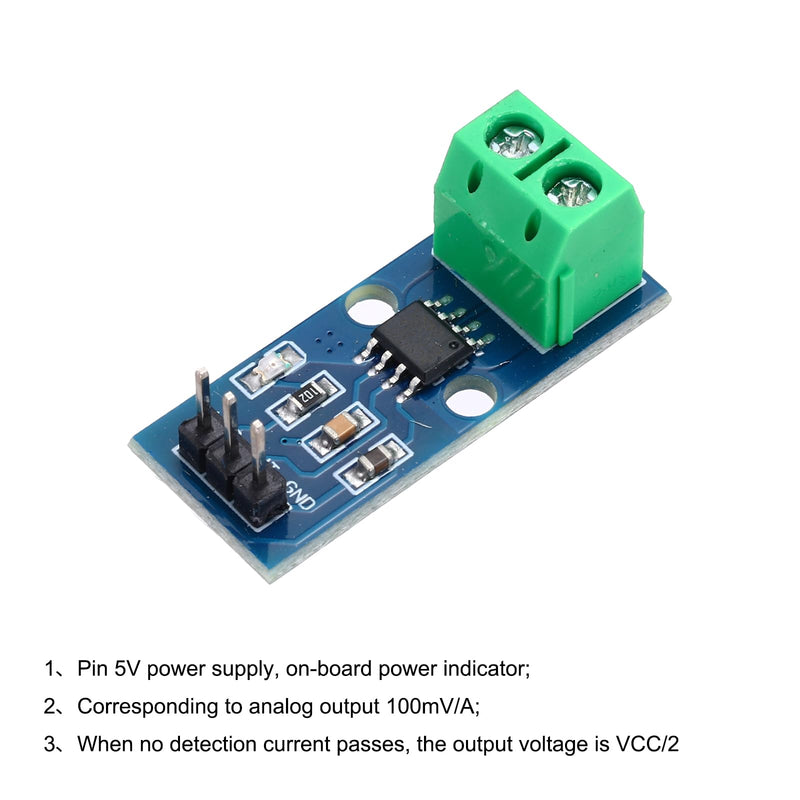 [Australia - AusPower] - MECCANIXITY 2pcs ACS712 Current Sensor Module 20A Range Hall Effect Current Sensor Current Measuring AC/DC for Detecting Current 