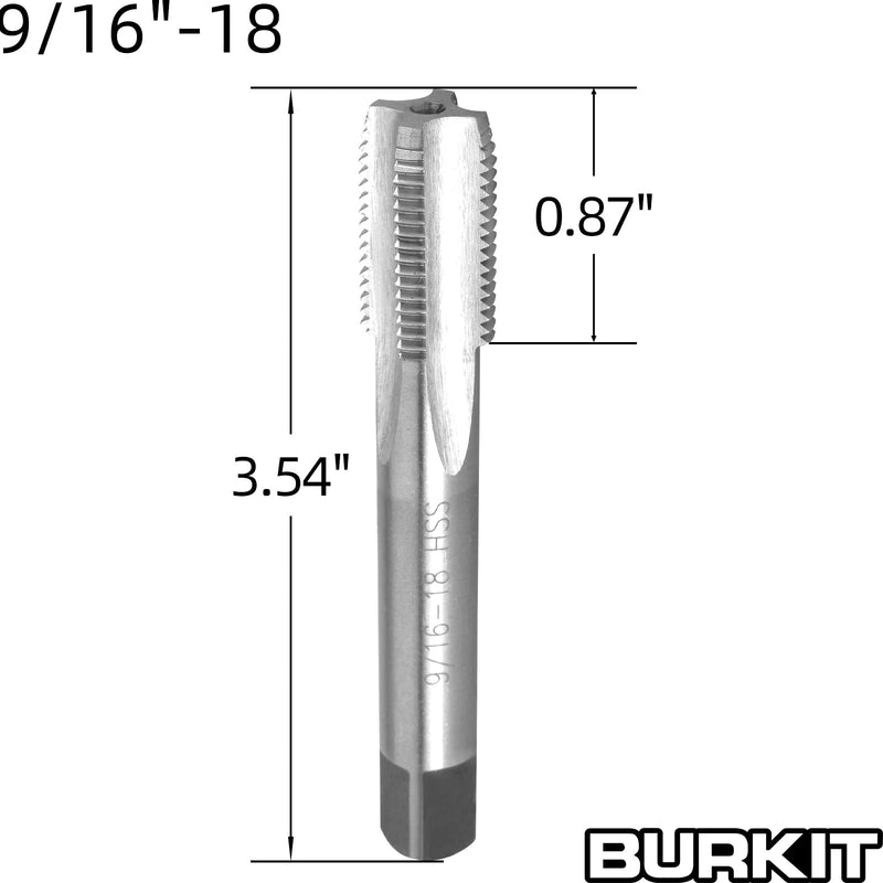 [Australia - AusPower] - Burkit 9/16"-18 UNF Tap and Die Set, 9/16 x 18 UNF Machine Thread Tap and Round Die Right Hand 9/16-18 UNF 