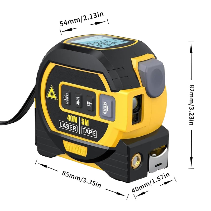 [Australia - AusPower] - 2025 The Ruler 3-in-1 Measuring Tape, Tools Tape Measure, 3-in-1 Rangefinder with Led Display, 3 in 1 Digital Tape Measure with Cross Line, AutoLock, Measure Area, Volume, Pythagorean 