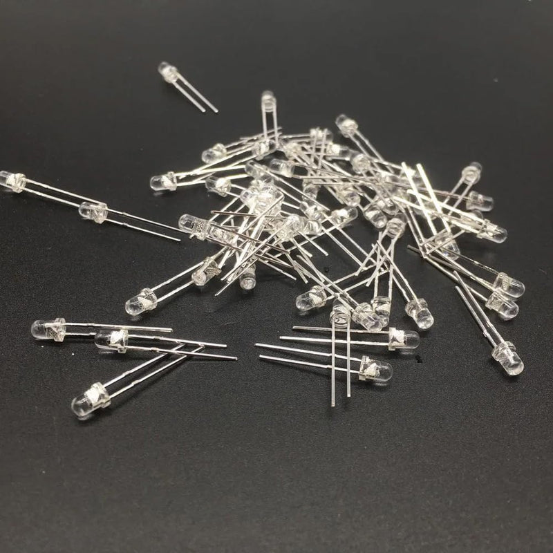 [Australia - AusPower] - 100 pieces 3 mm RGB LED diodes, fast flashing LEDs, 3.0-3.4 V, 20 mA multi-coloured F3 dynamic LEDs for DIY, lighting project, handmade Quick Flashing 3MM 