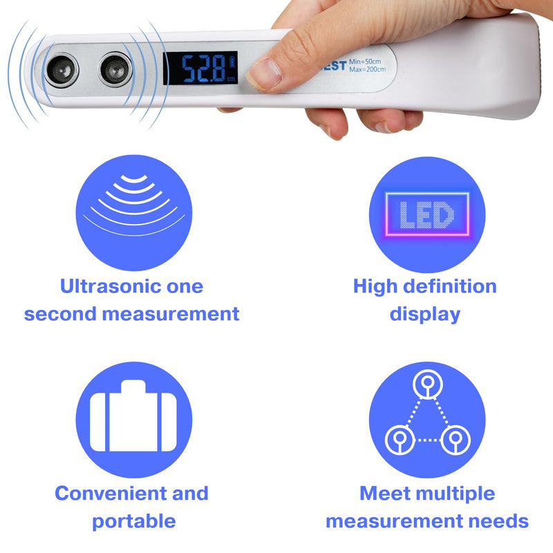 [Australia - AusPower] - Stadiometer, Portable Ultrasonic Stadiometer, Height Measurement Tool for Adults and Kids, Medical Office Handheld Height Measuring Device for Healthcare Professionals 