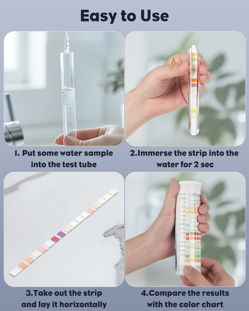 Pawfly 18 in 1 Drinking Water Test Kit, 125 Strips for Tap Water Well Swimming Pool Aquarium Spa, Home Water Quality Test Strips for pH Hardness Chlorine Lead Iron Copper Nitrate Fluoride & More 18 in 1 Water Test Kit