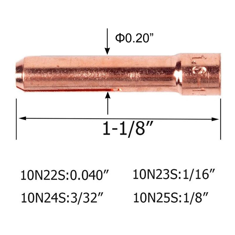 Zinger TIG Welding Torch Stubby Gas Lens #10 Glass Cup Kit for WP-17/18/26 | 63PCS TIG Torch Kit Tig Welding Accessories Alumina Nozzle Collets Body Stubby Gas Lens #10 Glass Cup for WP-17/18/26 Torches