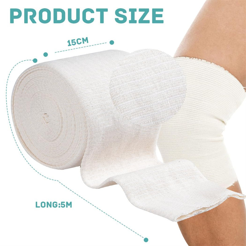 [Australia - AusPower] - Tubular Bandages Elastic Support Bandage 5.9” x 5.46 Yards Tubular Compression Bandage Cast Sleeve Roll Stockinette Tubing for Large Arm Knees Legs 