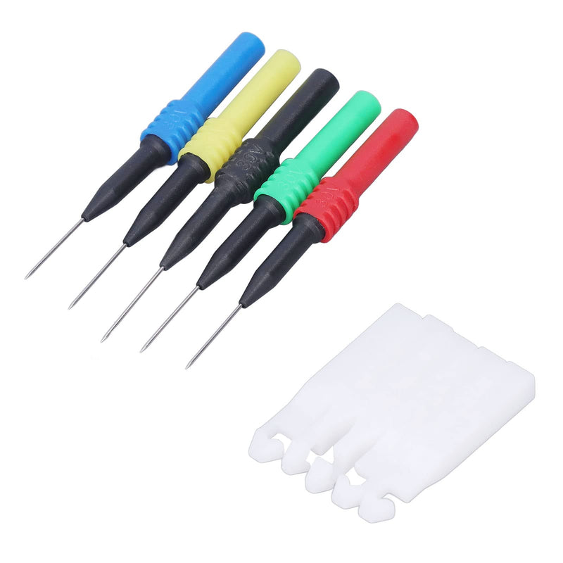 [Australia - AusPower] - Wire Piercing Test Needles Set, 0.7mm, 5 Colors, 30VAC-60VDC, for Automotive Diagnostics 