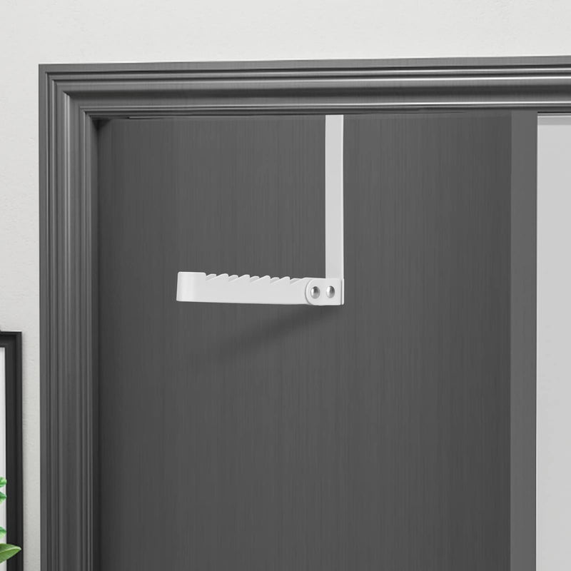 [Australia - AusPower] - FYY Over The Door Hooks Hanger, 2 Pack Collapsible Folding Over The Door Organizer Rack Space Saving Hanging Storage Hanger for Clothes, Coats, Towels for Bedroom Bathroom White 