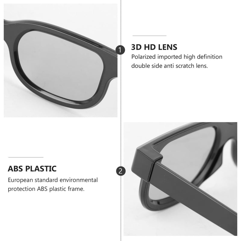 [Australia - AusPower] - SUPVOX Tv Projector 5 Pairs 3D Viewing Glasses for Movies Game Ultra-Light 3D Glasses Movie Polarizer for Theater Screens Computer Monitors Polarized Glasses 