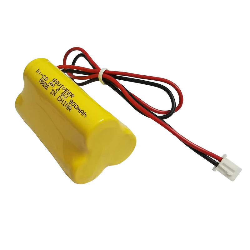 3.6V 900mAh Ni-Cd Exit Sign Emergency Light Battery Pack Compatible Unitech 6200RP Lowes OSA230 Lowes 253799 Unitech LEDR-1 (5 Pack)