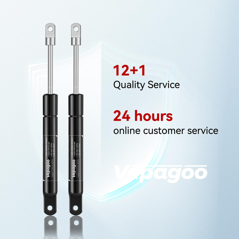 [Australia - AusPower] - Vepagoo 4 Inch 5Lb/22N Gas Struts Spring Shocks Cabinet Door, 4 mm Hole Connector Mini Lift Supports for Cabinet Furniture Hinged Flip-up Door Storage Toy Tool Boxes, Set of 2 