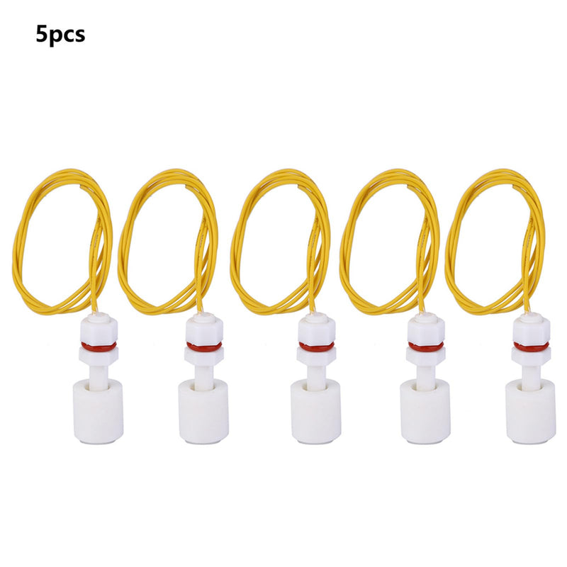Pack of 5 Plastic Float Switch P3508 Liquid Level Sensor Controller for Water Tank Pools - Used in Electrical, Drainage, Level Control and Alarm