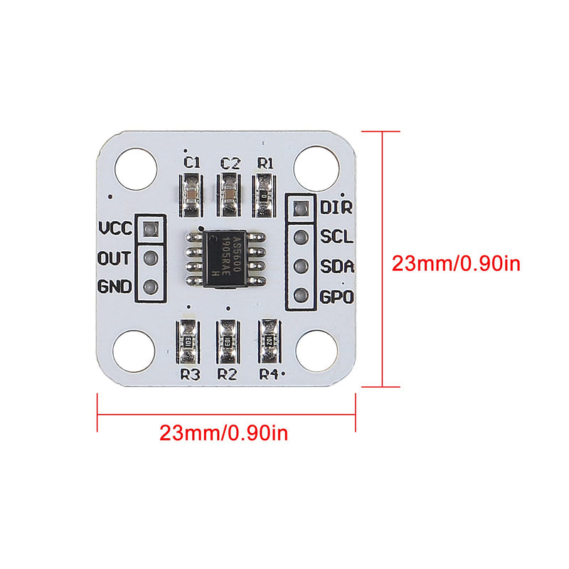 [Australia - AusPower] - 4PCS AS5600 Magnetic Encoder 12bit high Precision Magnetic Induction Angle Measurement Sensor Module 3.3V (4 PCS) 4 PCS 