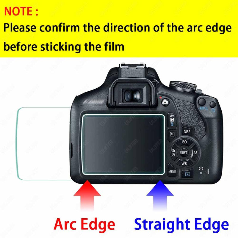 [Australia - AusPower] - Rebel T7 T6 Screen Protector for Canon EOS Rebel T7 T6 T5 DSLR Camera & Hot Shoe Cover, [2+3Pack] 0.3mm 9H Hardness Tempered Glass Flim Anti-Scrach Anti-Fingerprint Anti-Bubble 