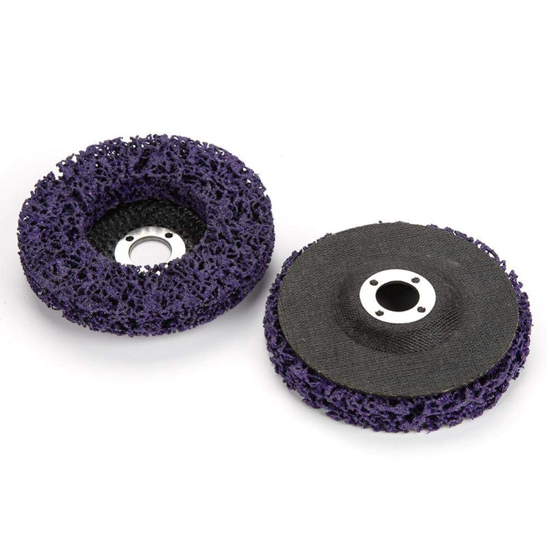 [Australia - AusPower] - Poly Strip Wheel, 5Pcs Purple Gold Poly Strip Wheel Disc Paint Rust Removal Tool for Most of 100mm Angel Grinders, Polycarbide Abrasive Disc 