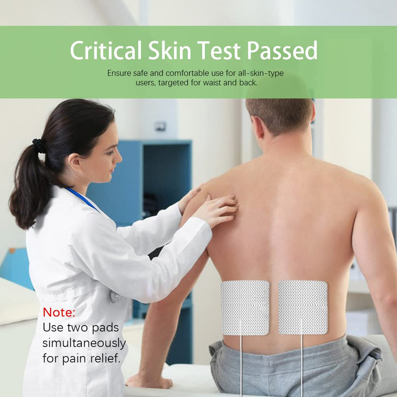 [Australia - AusPower] - 4X4" Large TENS Unit Replacement Pads for Waist and Lower Back Pain Relief Thicked TENS Unit Pads Self-Adhesive Electrode Pads Compatible with TENS 7000, AUVON TENS- 6 PCS 4x4",6Pcs 
