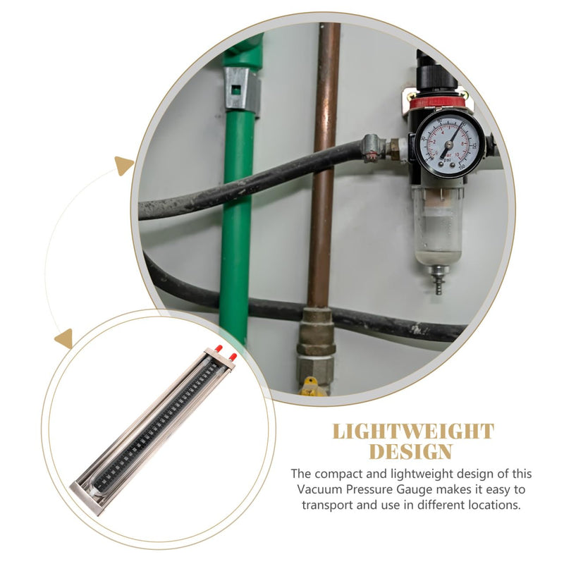 [Australia - AusPower] - OUNONA U Shaped Pressure Gauge for Gas Pipes High Precision Pressure Gauge 0 3000PA Pressure Gauge for Positive and Negative Pressure Measurement Stainless Steel Pressure Gauge 