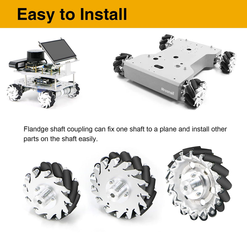 [Australia - AusPower] - 4Pcs 5mm Flange Coupling Connector, Rigid Shaft Axis Fittings, Electroplated & High Hardness Heat-Treated for DIY RC Model Motors 5mm 4Pcs 1 