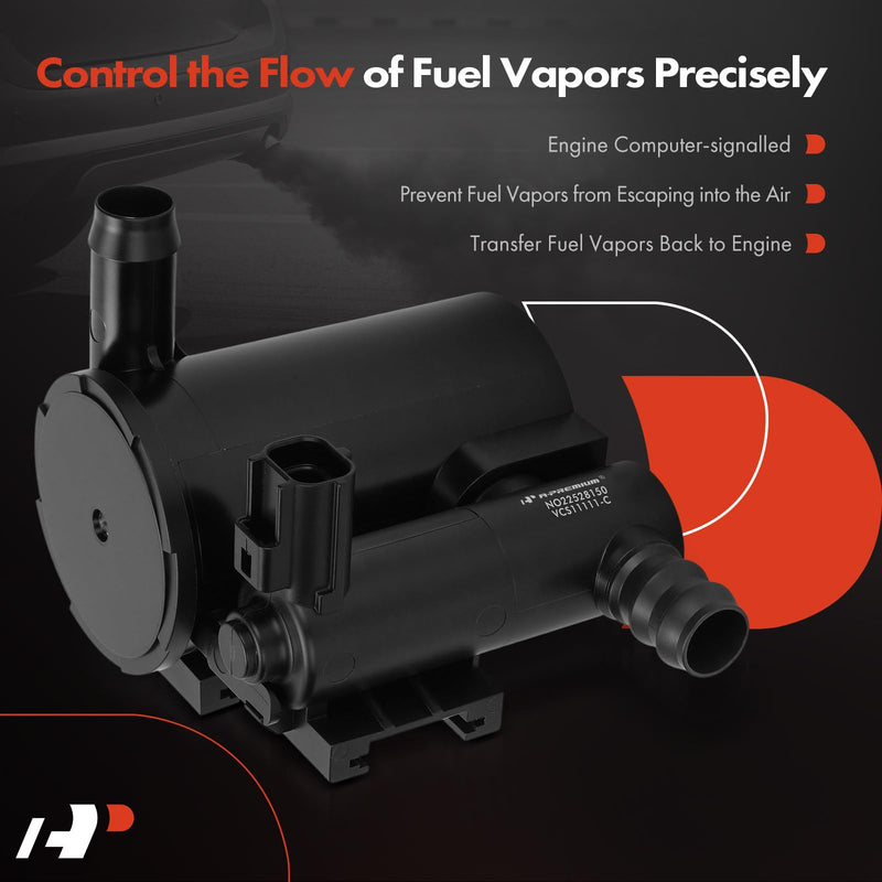 A-Premium Vapor Canister Vent Solenoid Valve Compatible with Ford Fusion 2006-2012, Edge 2007-2014 & Lincoln MKZ 2007-2012, MKX 2007-2015, Zephyr 2006 & Mercury Milan, 2.0L 2.3L 2.5L 3.0L 3.5L 3.7L