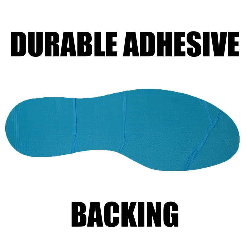 [Australia - AusPower] - 9.5" Blue Footprints for 5S Lean Organization Floor Marking,Industrial Adhesive with Removable Liner,Ideal for Warehouse, Factory & Office - 6 Pcs (3 Pairs) 6 Pcs (3 Pairs) 