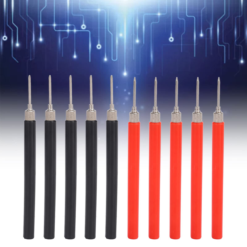 [Australia - AusPower] - 5PCS Red and Black Multimeter Probe Test Pin, Test Probe Pin for Circuit 