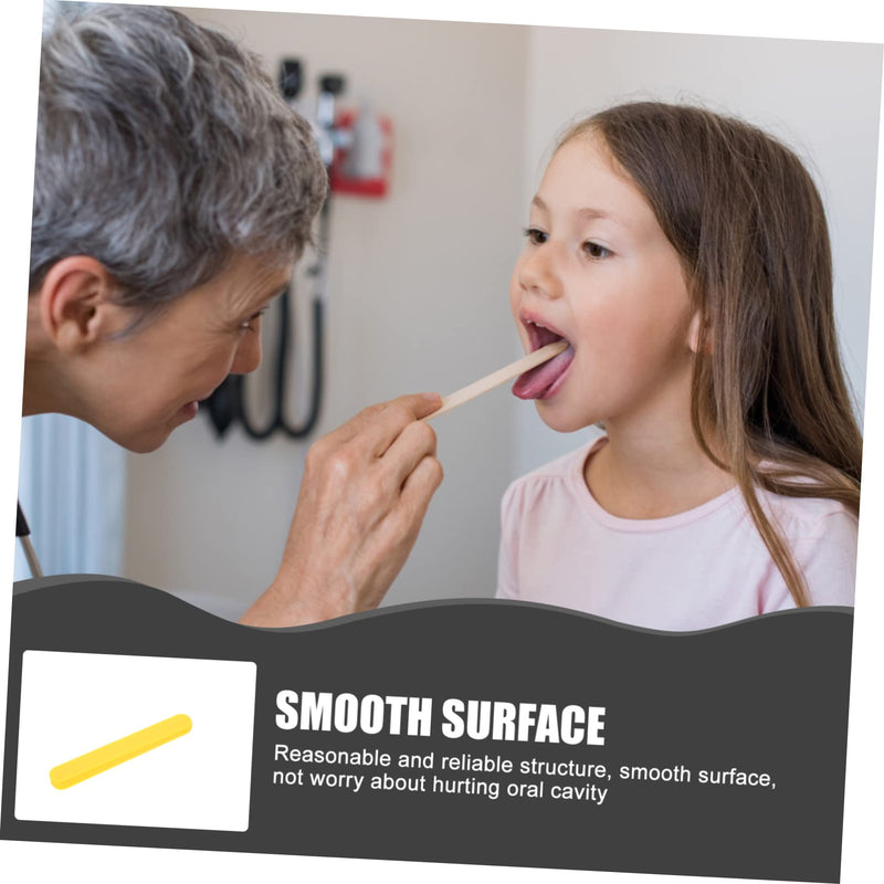 [Australia - AusPower] - 25pcs Spatula Stir Sticks for Resin Throat Inspection Plastic Clinic Plastic Scraper Stirring Pp Lower Device 14.5X1.8CM Yellow 