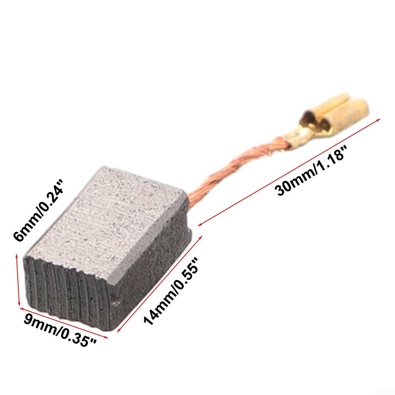 14mm x 9mm x 6mm Long Life Electric Motor Carbon Brushes Replacement Parts