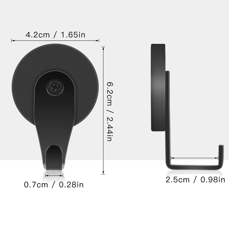 [Australia - AusPower] - FYY Magnetic Wreath Hanger, 2 Pack Heavy Duty Magnets with Hook for Refrigerator, Christmas Decoration Magnetic Hooks for Metal Front Door, Cruise Hook Hanger for Hanging Cabins Grill Coat Pattern 1 B Pattern 1 Black - 2PCS 