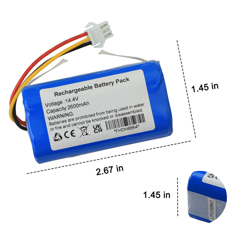Replacement Battery Compatible with MAMNV BR151, ZCWA BR151, ONSON BR151, GOOVI BR151, ZC WAS BR151, iMartine BR151, XIEBro Life BR151, GTTVO BR151,Tuya BR151, bObsweep Leaf 000-BR-150 Robot Vacuum