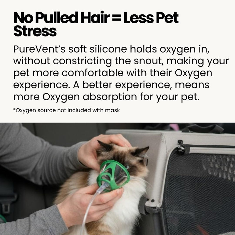 PureVent Pet Oxygen Mask - Dogs, Cats, and Other Pets - with 6 Feet of Oxygen Tubing - Used by Veterinarians… Small - for Cats, Kittens, & Puppies