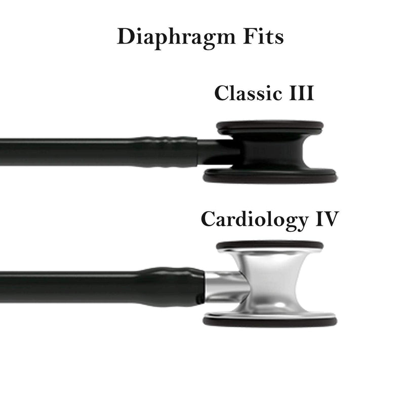 [Australia - AusPower] - Adult Diaphragm Replacement - Fits Cardiology IV (4) Classic III (3), Classic II (2) Stethoscopes - 2 Extra Ear Pieces, Compatible with Littmann 