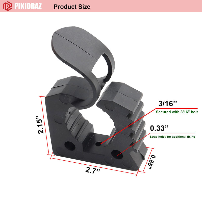 [Australia - AusPower] - Pikioraz 2 x rubber clamp, clamp handle for 3 cm - 3.8 cm mounting tools, diameter tools and equipment for off-road vehicles, off-road SUVs, trucks, UTV, ATV, van, truck, boat, train 