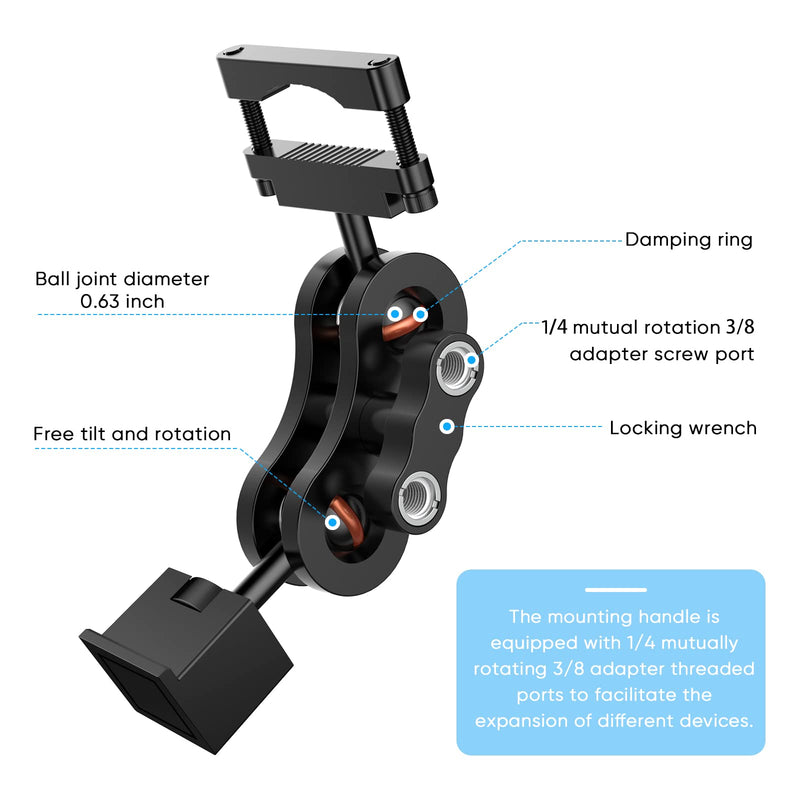 [Australia - AusPower] - Radar Detector Mount, Aluminum Rearview Mirror Rod Radar Bracket, for Escort Max360c, Max 3, IX IXc, Redline EX Beltronics Cobra DualPro GT 360 Radar Detector, with EZ Magnet Connection Base For radar model with Magnetic base connection 