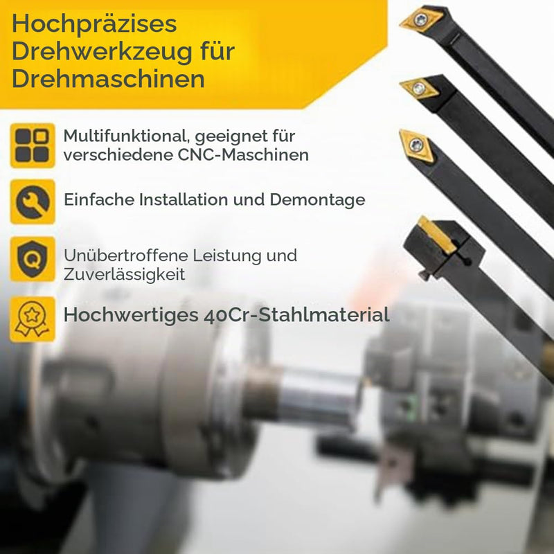 Rotary Tool 5/16 8mm Shank 7pcs Rotary Tool Holder for Turning, Tapping with 14 Pieces Carbide