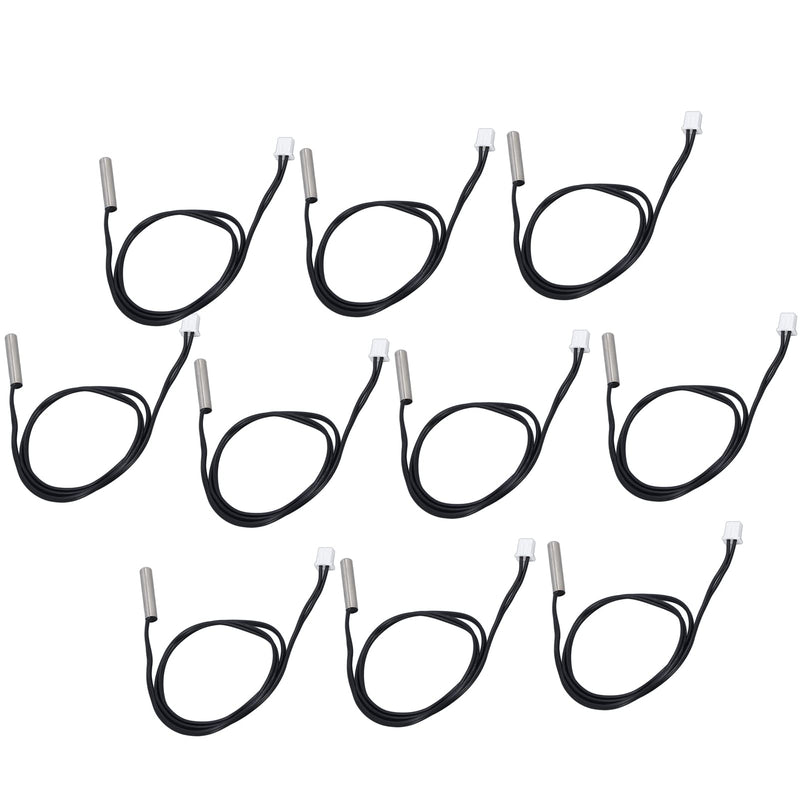 [Australia - AusPower] - 10Pcs Temperature Sensor Probe Thermistor Temp Transducer 5x25mm Cylindrical Head 500mm10K B3435 Thermal Temperature Probe, Thermistor Sensing Probe Thermistor Temp Transducer (10K B3435) 