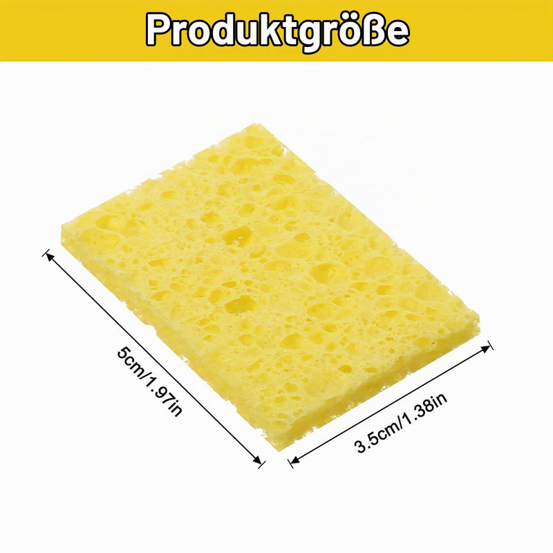 Pack of 60 Soldering Sponges, 2 x 1.4 Inch Soldering Tip Cleaner Replacement Soldering Iron Cleaning Sponges High Temperature Resistant Welding Soldering Iron Cleaning Pads Soldering Accessories for Workbenches and Workshops