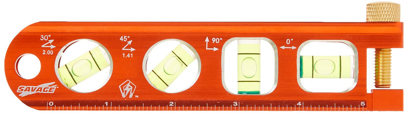 [Australia - AusPower] - Swanson TL043M 9-Inch Savage Magnetic Torpedo Level & Co TL041M 6 Inch Savage Magnetic Billet Torpedo Level with Brass Pipe Clamp, 6 Inches and 15 Centimeters Orange 