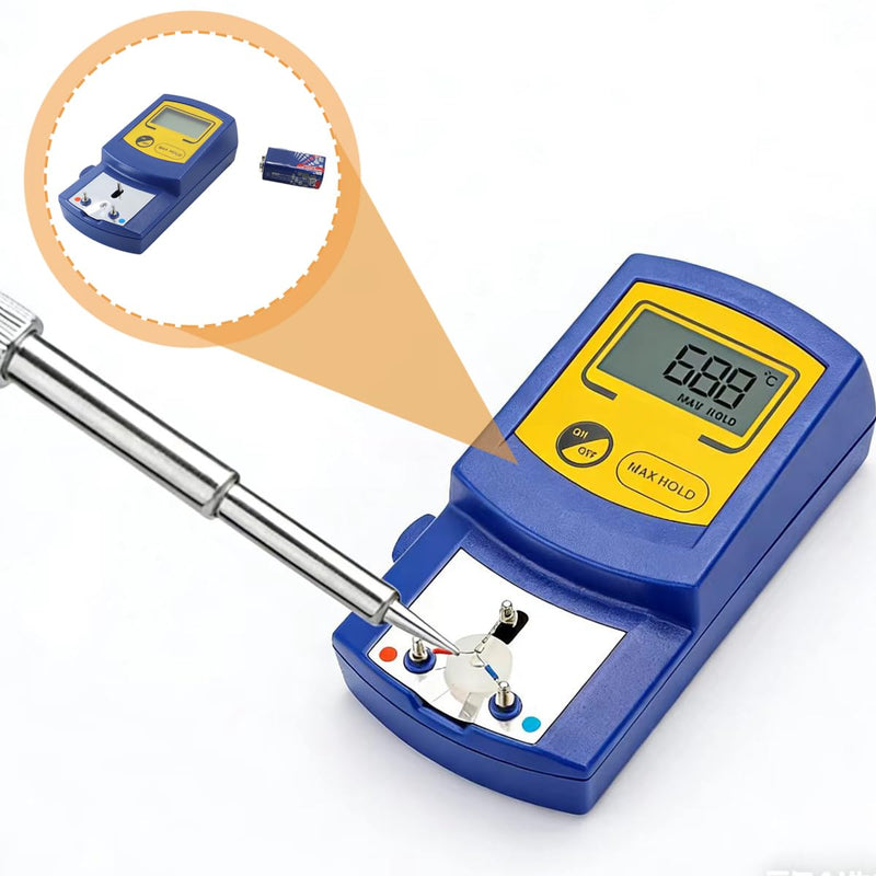 Ubric Soldering Tip Temperature Tester FG-100 with 10 Sensor Cables and Large, Clear Display