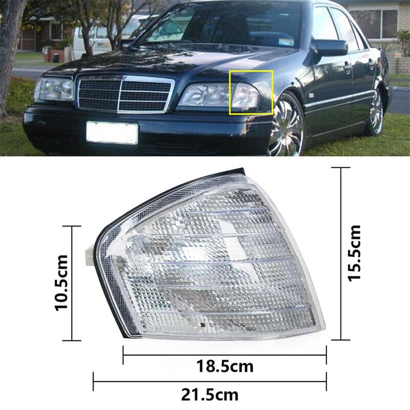 For Mercedes Benz C Class C220 1994-2000 Turn Signal Light Front Corner Fog Lights Lamp Left Right Pair