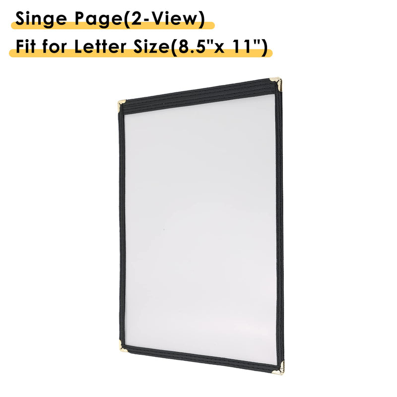 [Australia - AusPower] - MYFULLY 8.5 x 11 Inch Menu Covers | Pack of 10 Transparent Restaurant Menu Covers, American Style Menu Holders for Restaurants, Bars, Cafes, Food & Drink (8.5"x 11" (1 Page, 2 View)) 8.5"x 11" (1 Page, 2 View) 