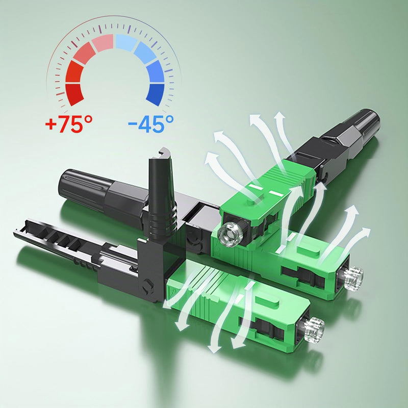 Pack of 12 Stable Connection Connectors Fiberglass Quick Connector SC/APC | Cold fiber connectors SC/APC for connecting fiber optic cables to CATV networks and connecting to FC interface communication systems