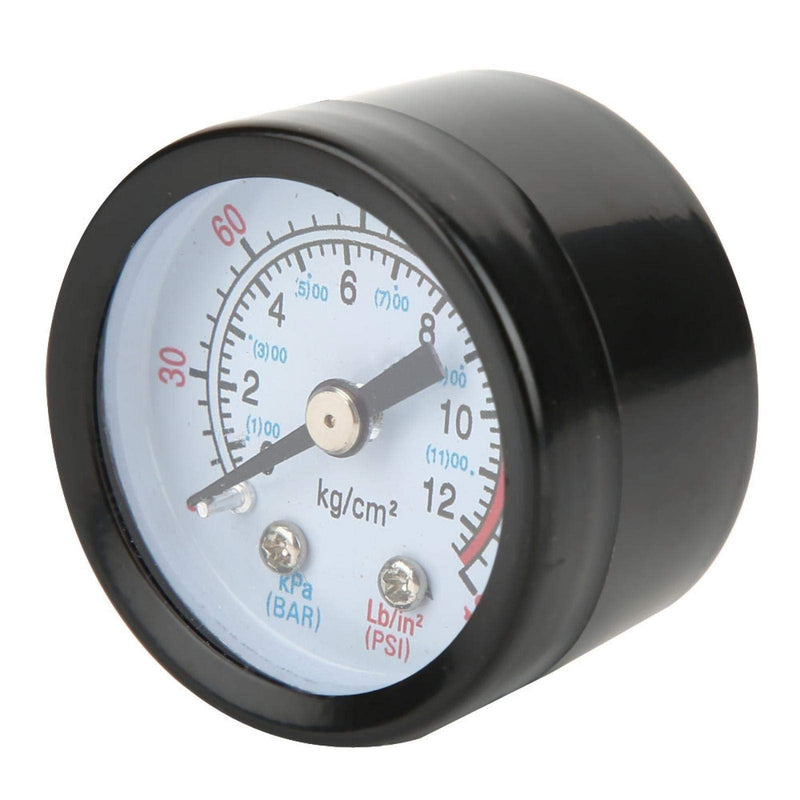 Air Compressor Pressure Gauge, Pressure Gauge for Air Compressor 180 PSI/12Bar, Compressed Air Pressure Gauge for Compressor 42 mm Diameter for Screw Compressors, Piston Compressors