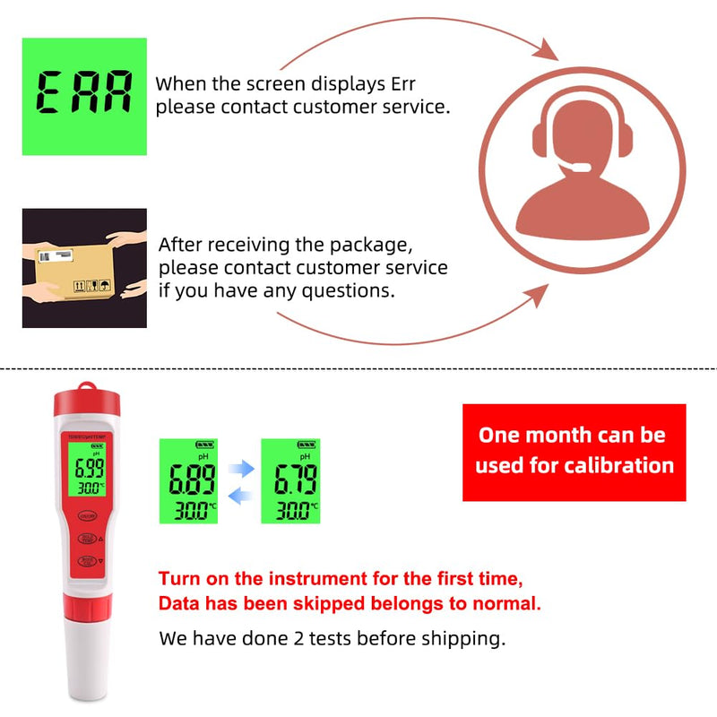 [Australia - AusPower] - 4 in 1 PH Meter Gomass 0.01 High Accuracy ph Tester Digital for Water TDS/EC/Temp/PH Pen 