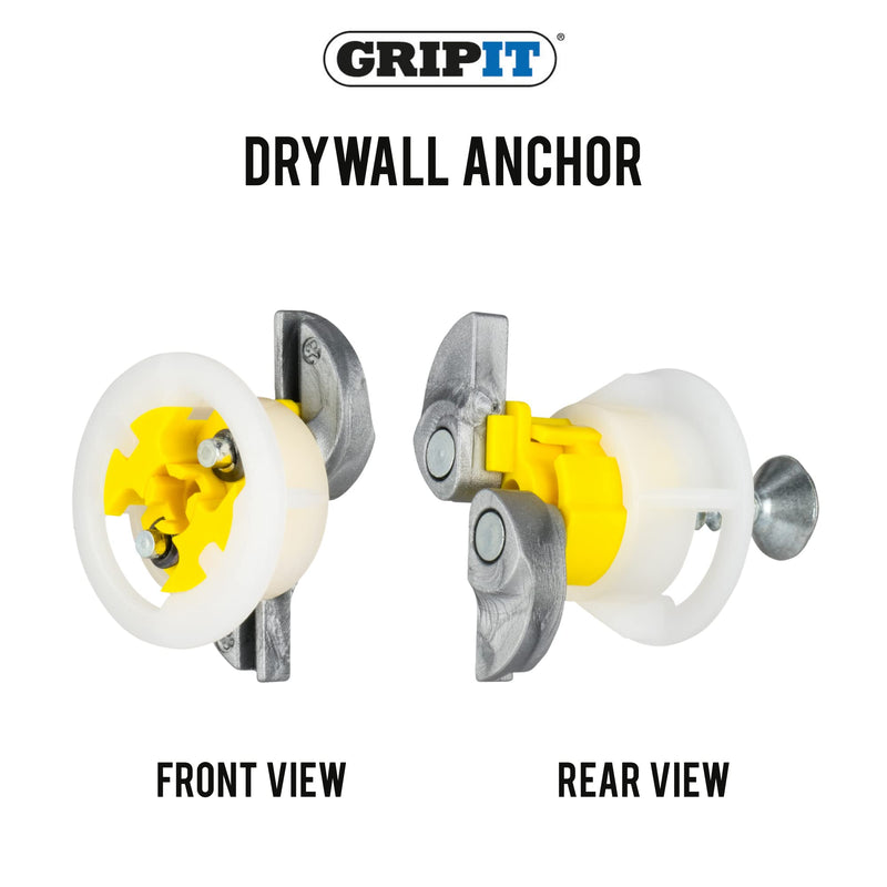[Australia - AusPower] - Yellow Drywall Anchors (Up to 130Ibs/59kg) | Heavy Duty Drywall Anchors | Wall Anchors and Screws for Drywall | Anchors and Screws Kit | Plaster Wall Anchors | 5/8" Inch Drill Bit | Reusable 5/8" / 15mm (Holds 130lbs) 