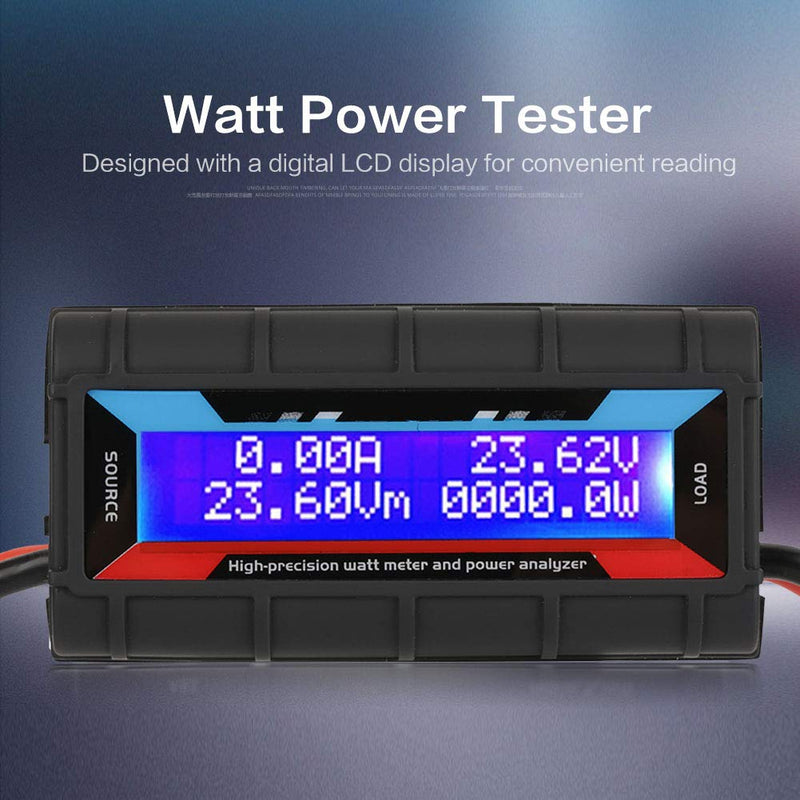 [Australia - AusPower] - Digital Power Meter - RC Model Power Analyzer, 4.8V~60V 130A Watt Meter with LCD Display, Ammeter Voltmeter Multimeter, Compact Design for RC Aircraft, 3.3 x 1.7 x 1in 
