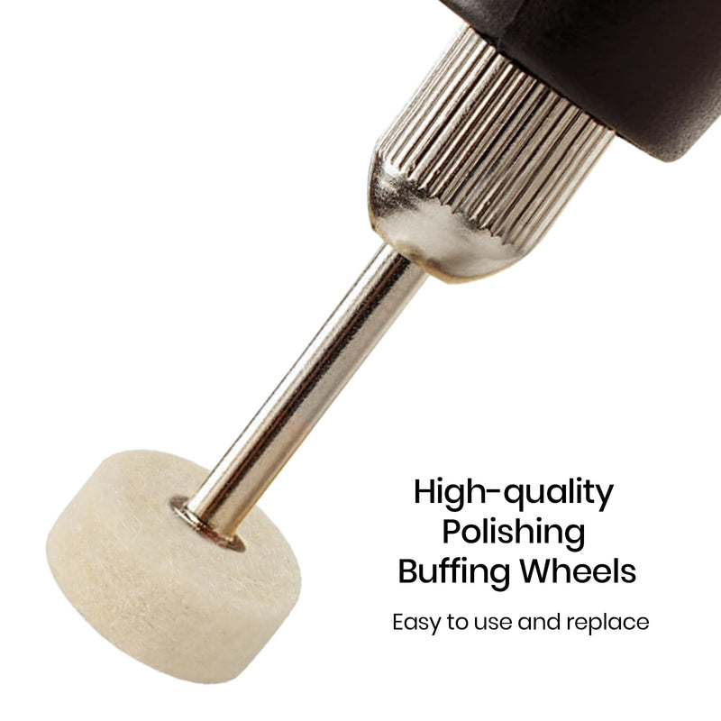 Calvana Cerium Oxide Glass Polishing Powder (1 lb) – Includes 100 PCS Polishing Buffing Wheels for Dremel Kit, Restores Clarity and Removes Wiper Marks, Swirls, and Water Spots, 1 Micron Polishing Powder + Polishing Buffing Wheels