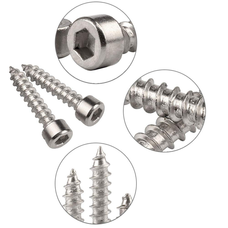 [Australia - AusPower] - Fasteners Tools Nails Screws - Hardware Self Tapping Screws Metric Thread Stainless Steel Hex Socket Cap Screw M4 M5 M6 M5x25 (30pcs) Silver 